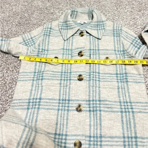 Madewell Boiled Wool Shirt-Jacket Plaid 100% Wool Over Size Shacket Size XS - Picture 6 of 11